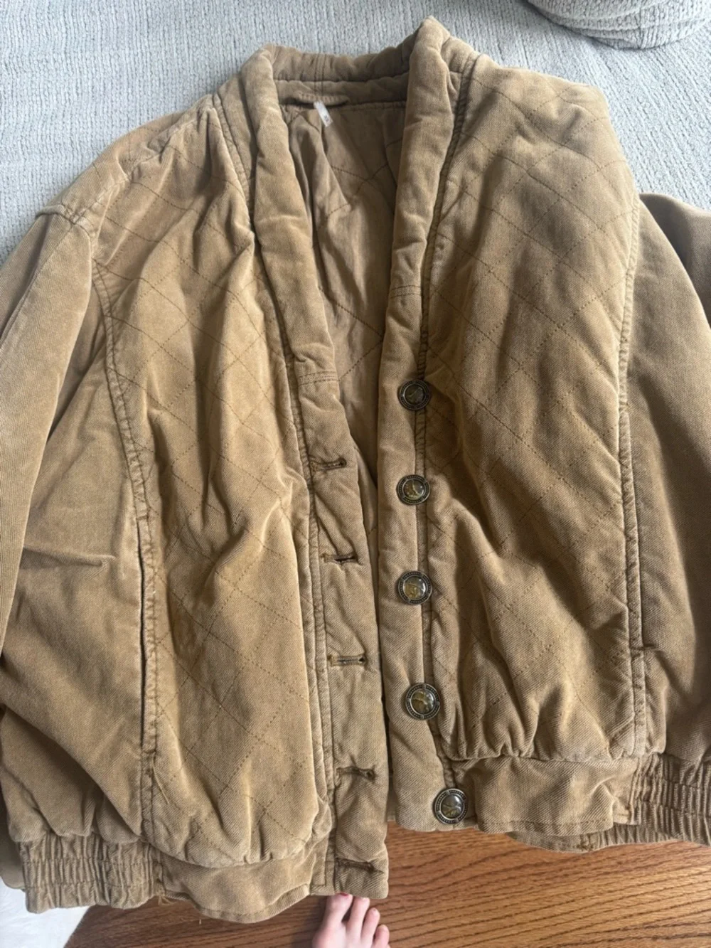 Free People Main Squeeze Bomber Jacket in M (Like New) - Picture 4 of 6